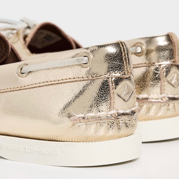 SPERRY AO 2 EYE Gold Leather Boat Shoes - Picture 7 of 12